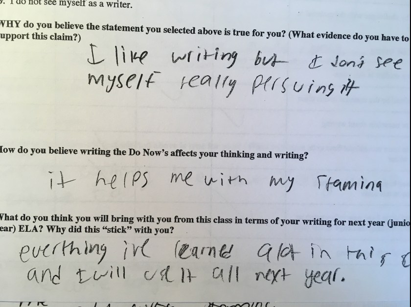 Do now stamina comment